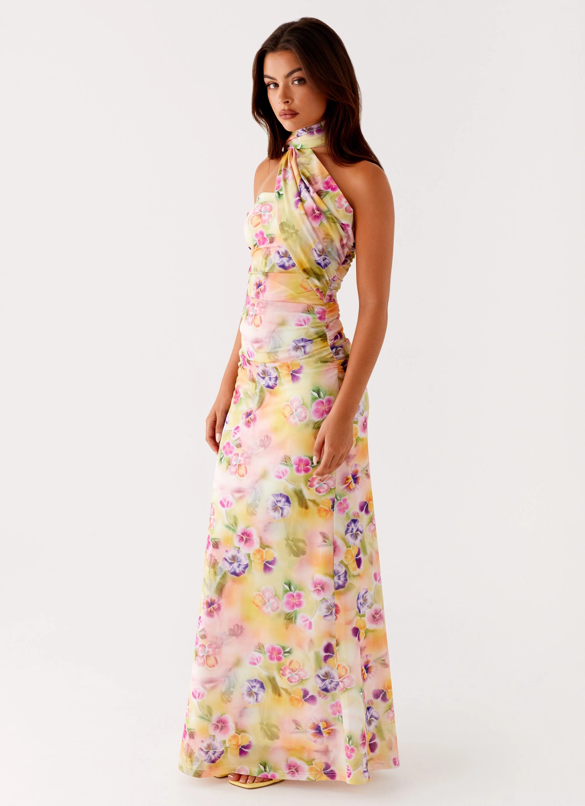 Songbird Maxi Dress - Sunburst Floral Square Neck