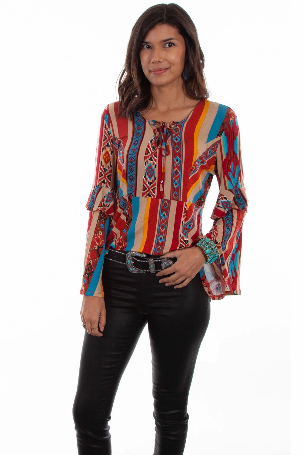 Scully Womens Black Polyester Legging Jeans Streetwear Fan Family Style