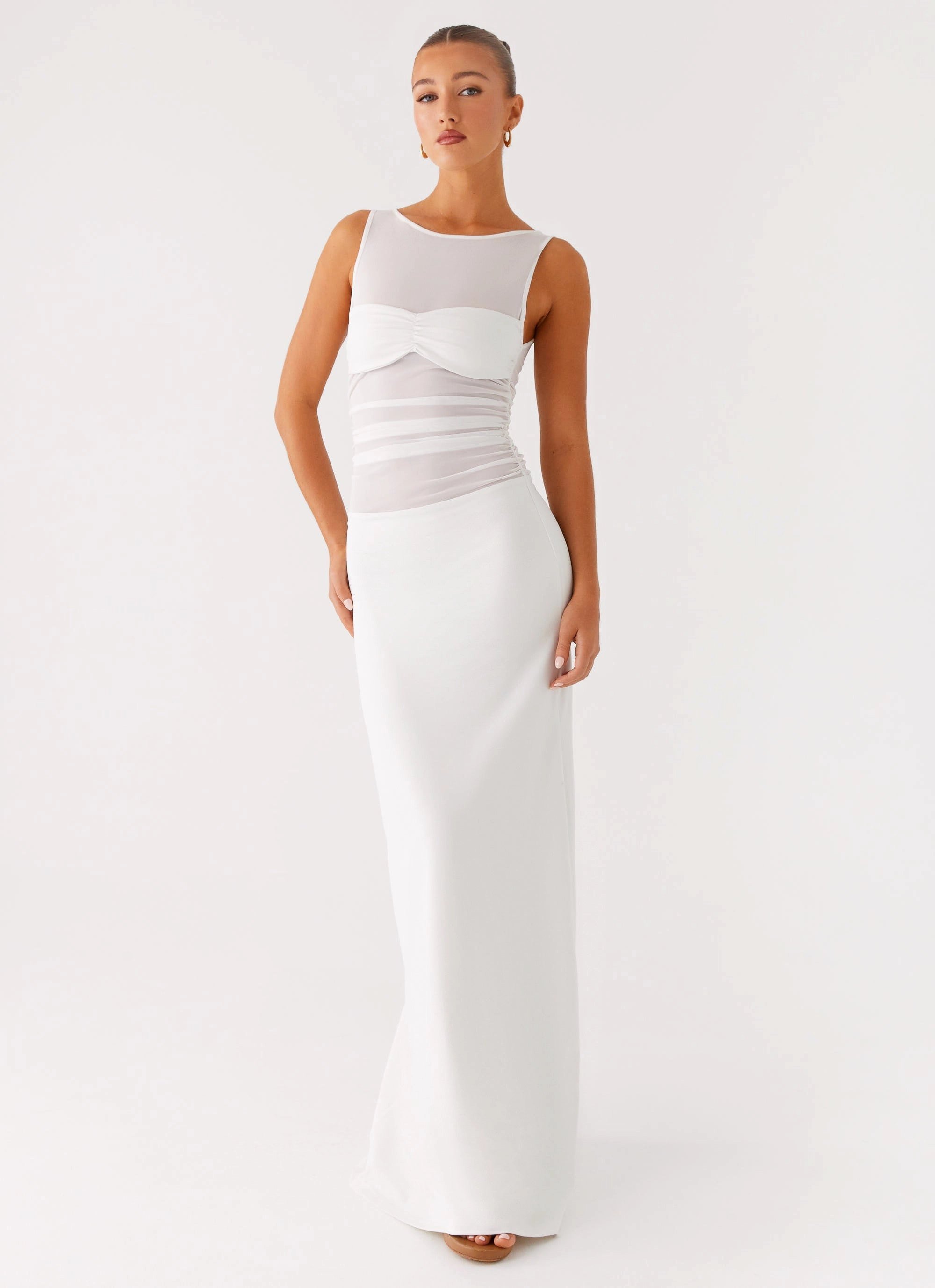 Wesley Maxi Dress - Ivory Fashionably Warm Fashion Essentials