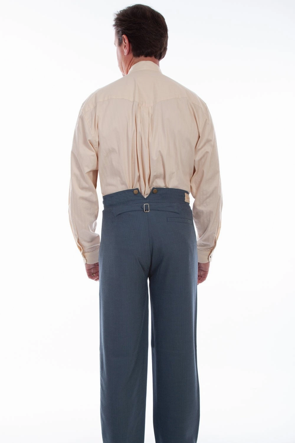 Scully Mens Blue Cotton Blend Rangewear Pants Skinny Fit Casual Wear