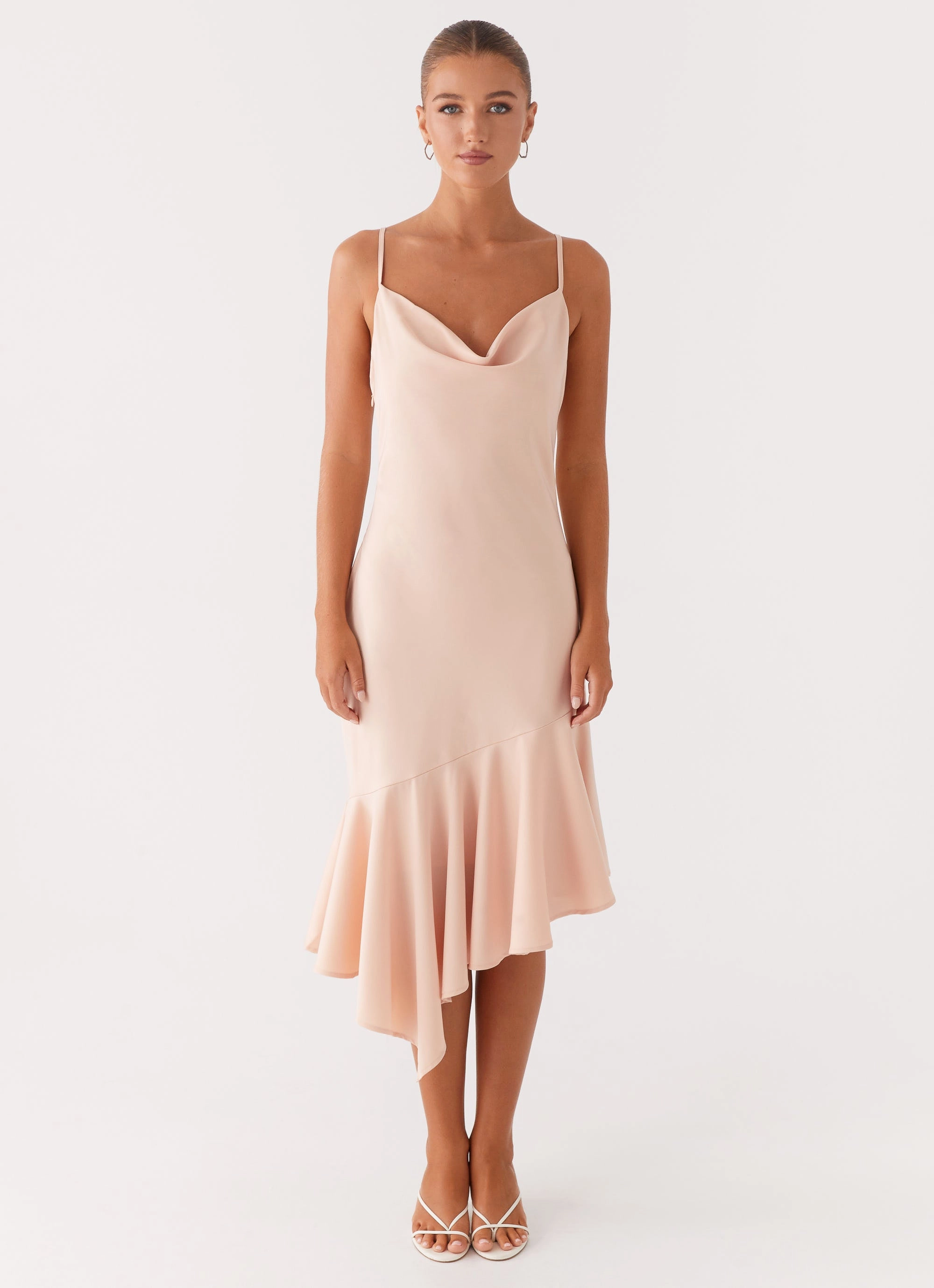 Korby Midi Dress - Pink CrinkleResistantWeave