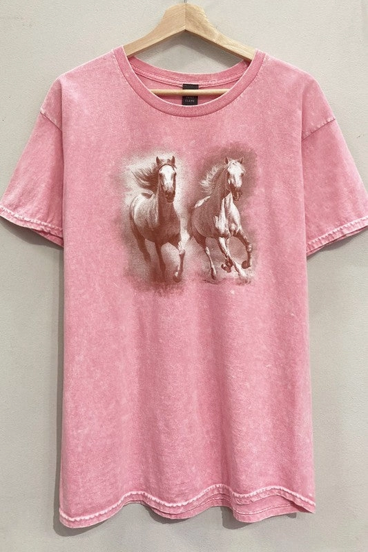 Wild Horses Mineral Tee S-XL VentilatedBack
