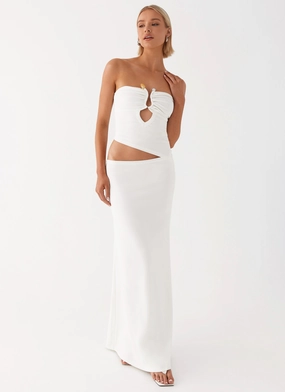 Wild Roses Maxi Dress - White Layer Ready Soft Balance