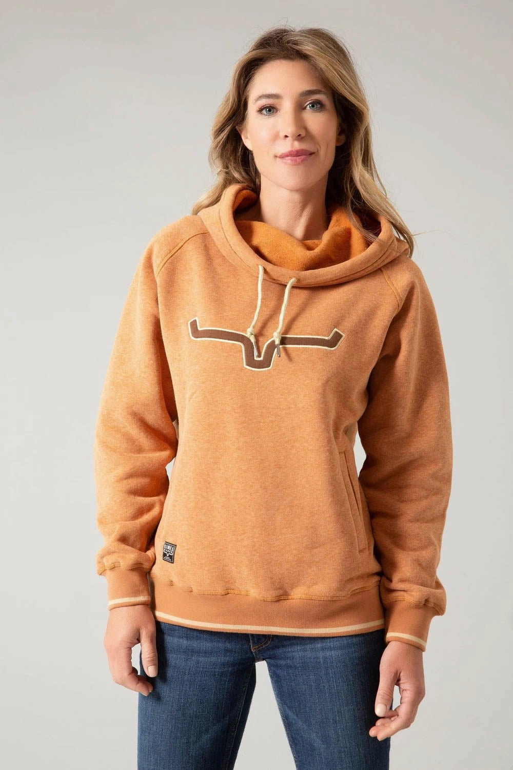 Sunday Walk Style Kimes Ranch Womens Two Scoops Rust Cotton Blend Hoodie