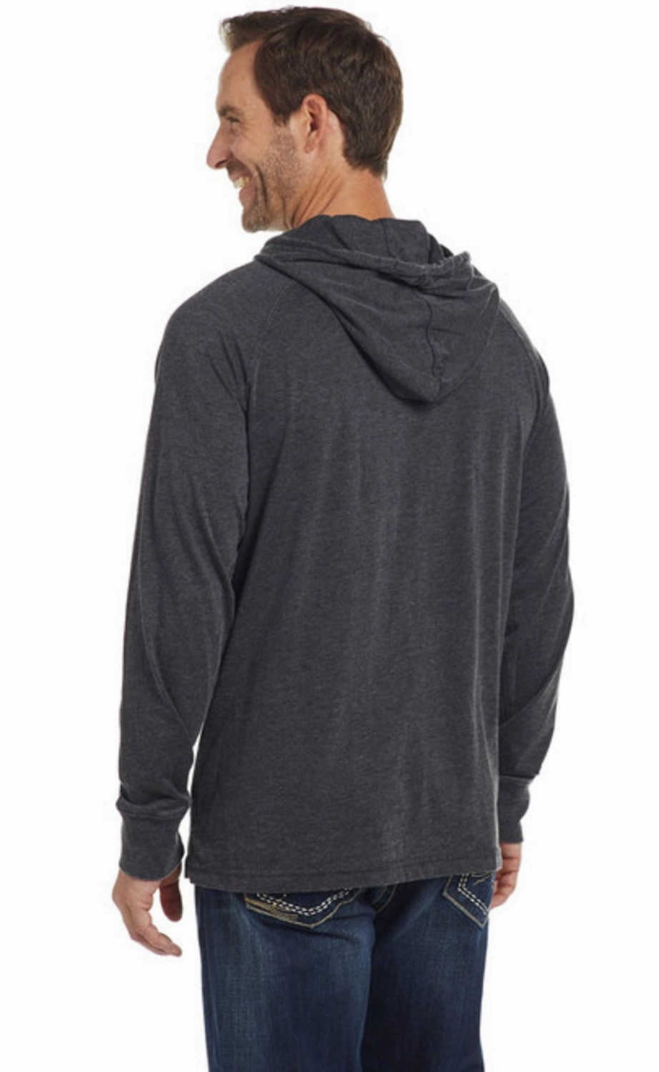 Sustainable Material Hydrophobic Treatment Cowboy Up Mens Quality Charcoal Cotton Blend Hoodie