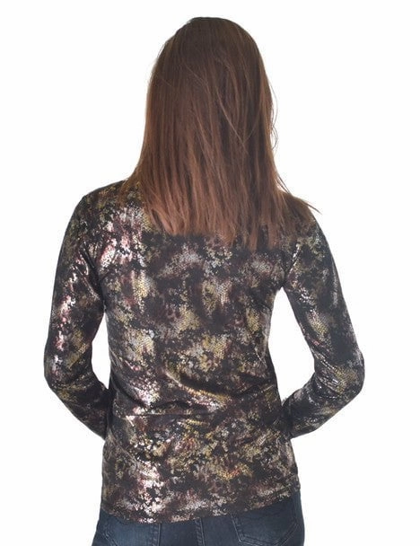 Cowgirl Tuff Womens Quarter Zip Cadet Black Poly/Spandex Athletic Shell Jacket Chic Urban Temperature Regulating Tech