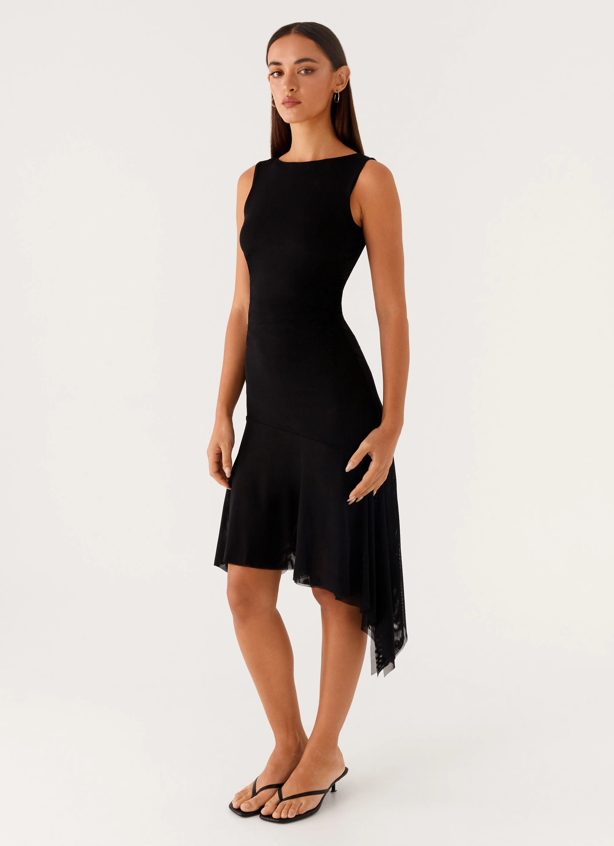 Seasonal Style Flattering Look Wear Winona Midi Dress - Black