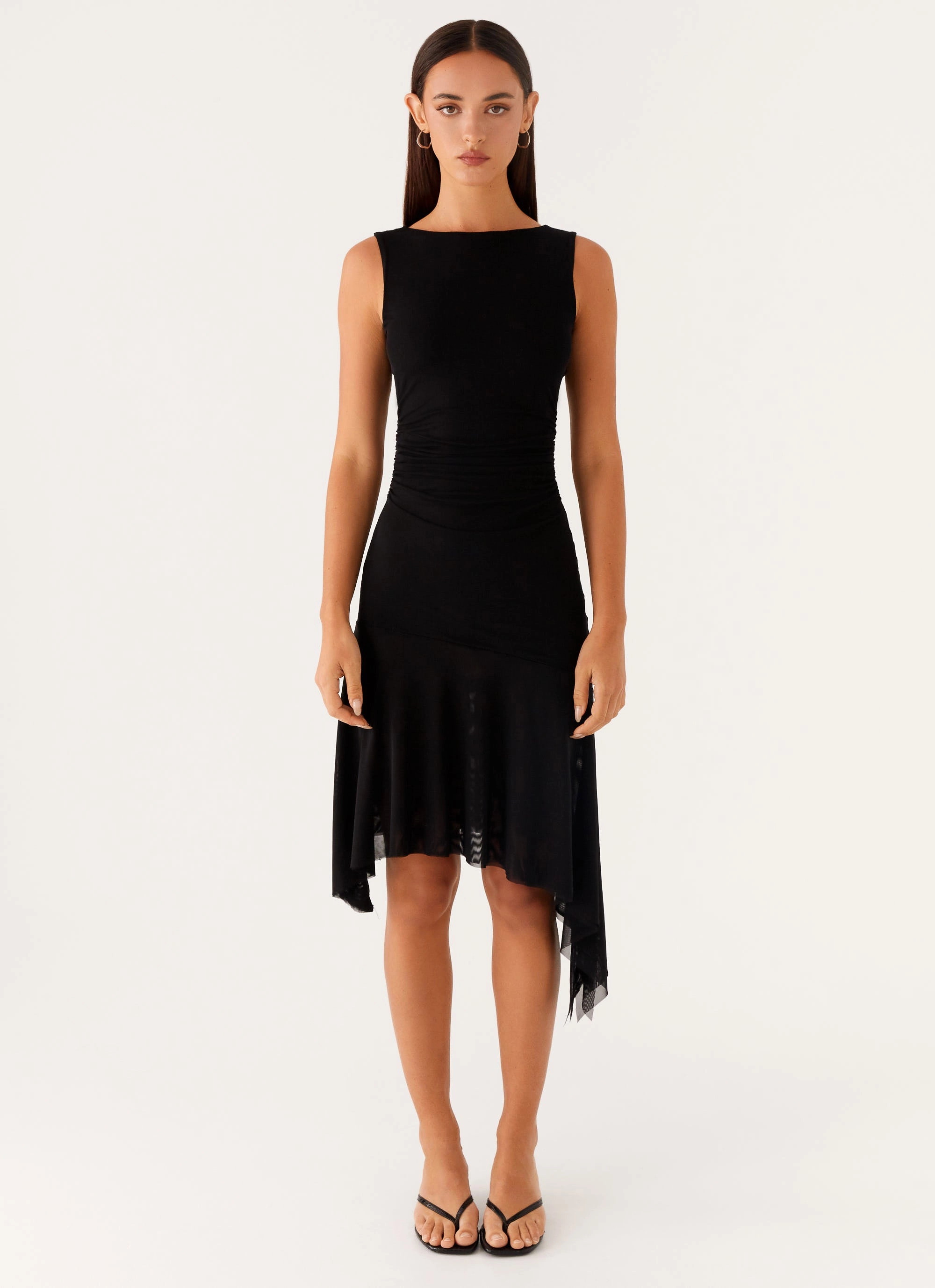 Monochrome Mood Winona Midi Dress - Black