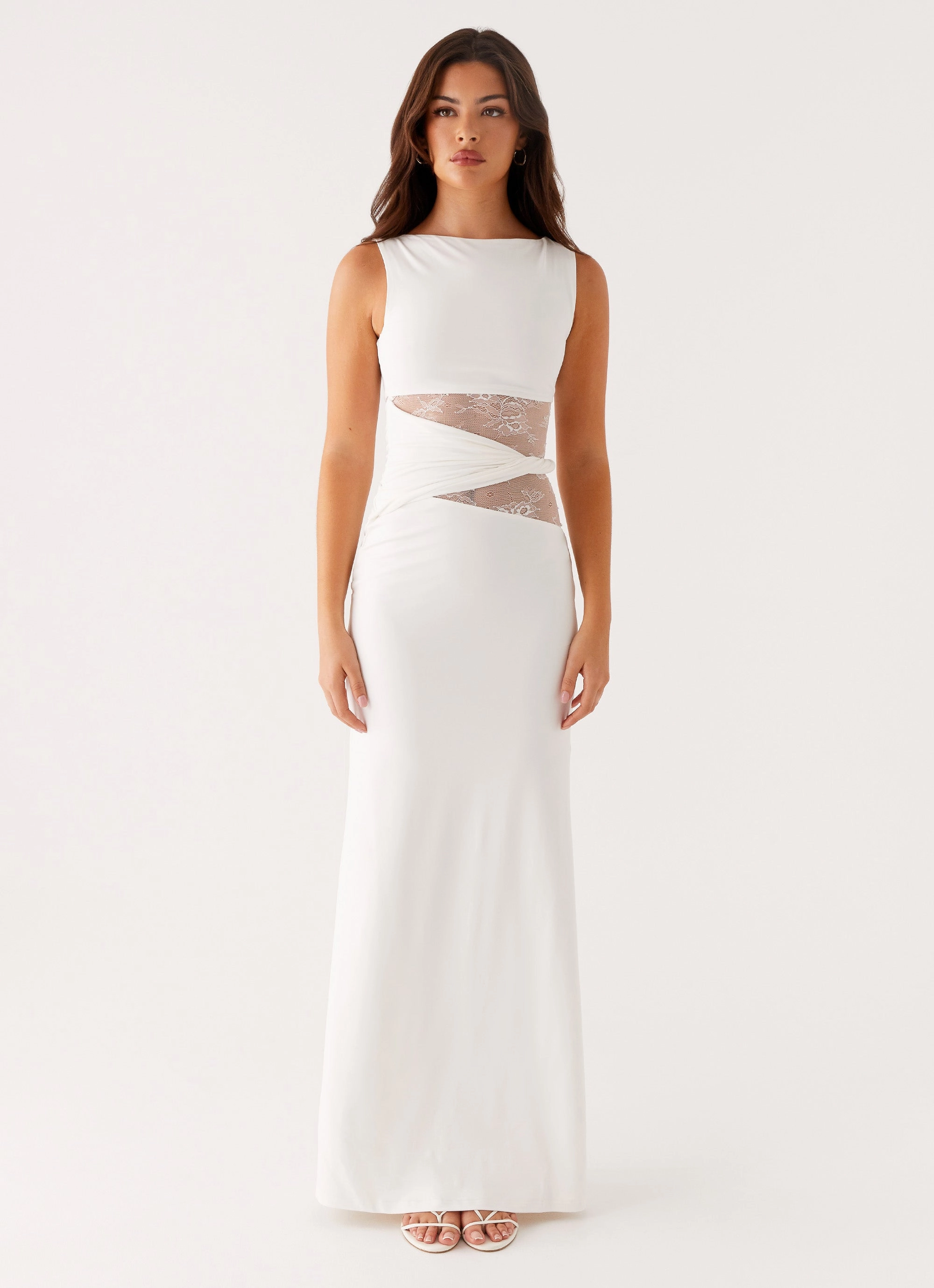 Karma Maxi Dress - White Chic outerwear Hooded Coat