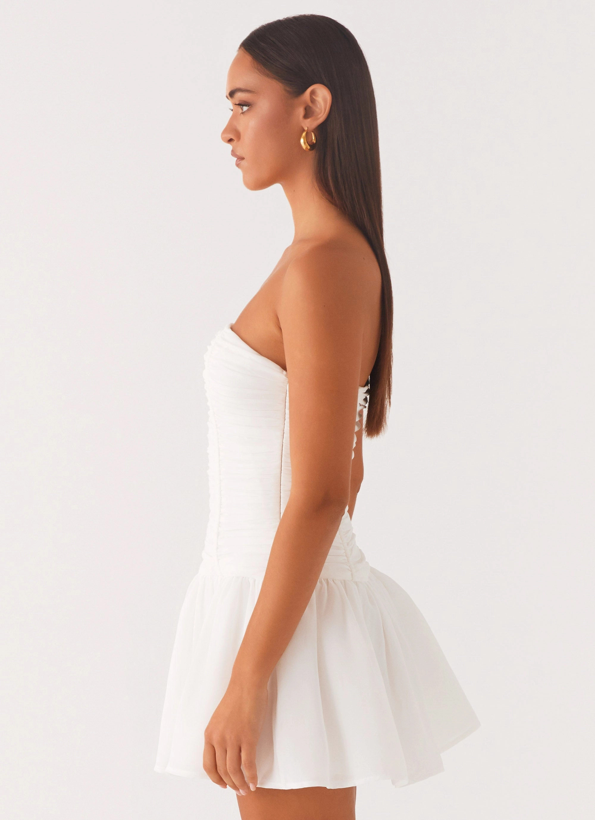 Meadow Dreams Mini Dress - White Winter Protection Wear Contemporary Jacket