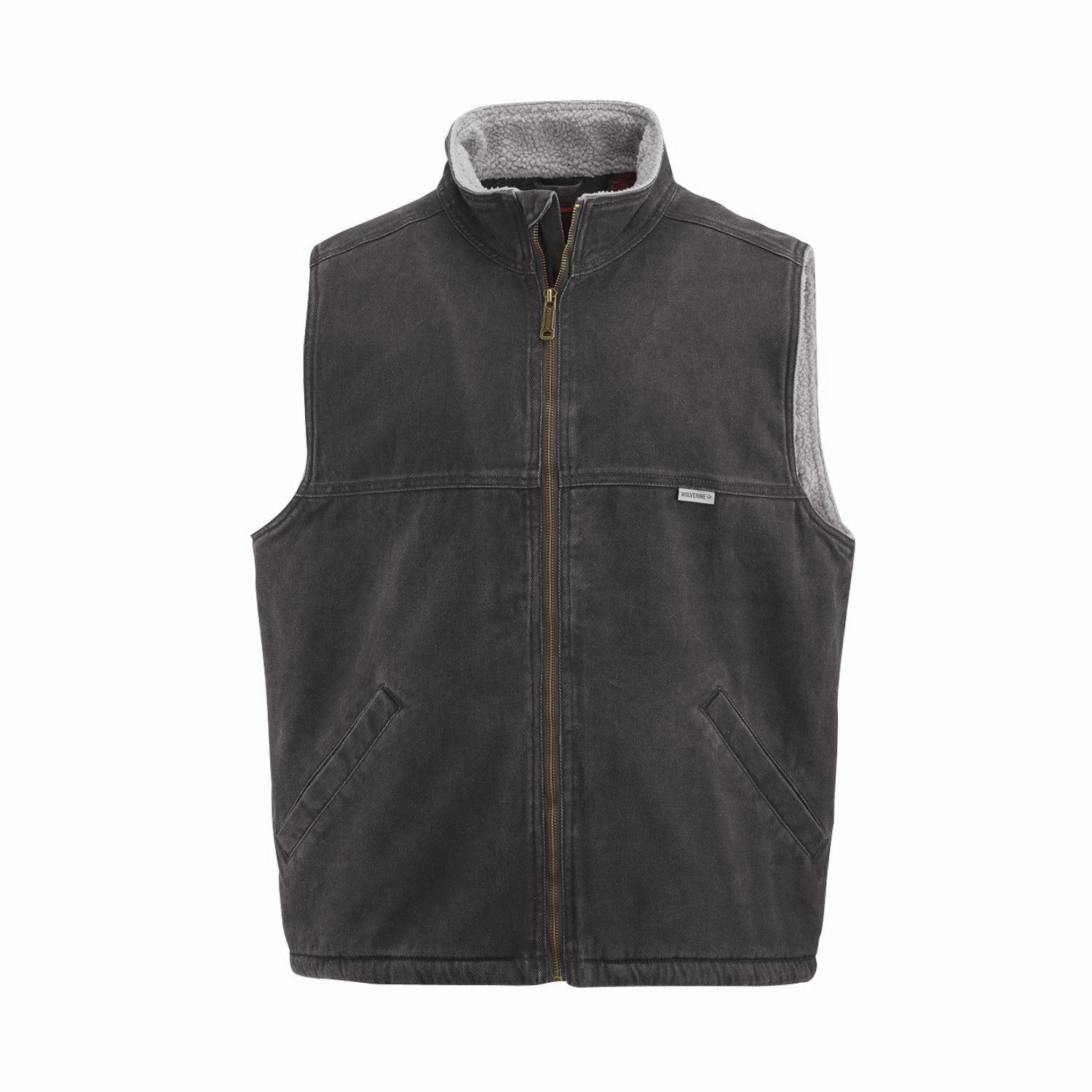 Wolverine Mens Black 100% Cotton Upland Vest EXT Shock Absorbent Padding Reinforced Shoulders