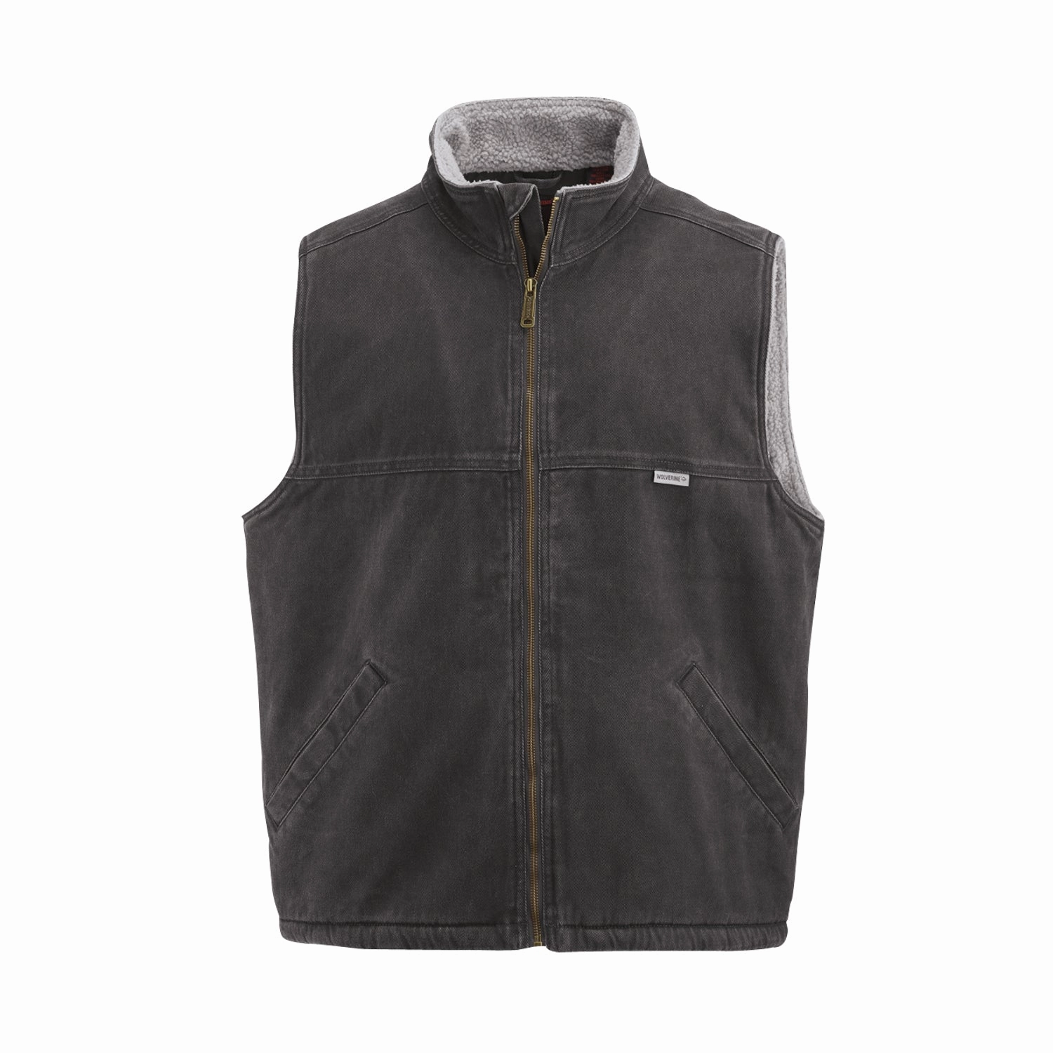 Wolverine Mens Black 100% Cotton Upland Vest EXT Foldable Storage City Walking Style