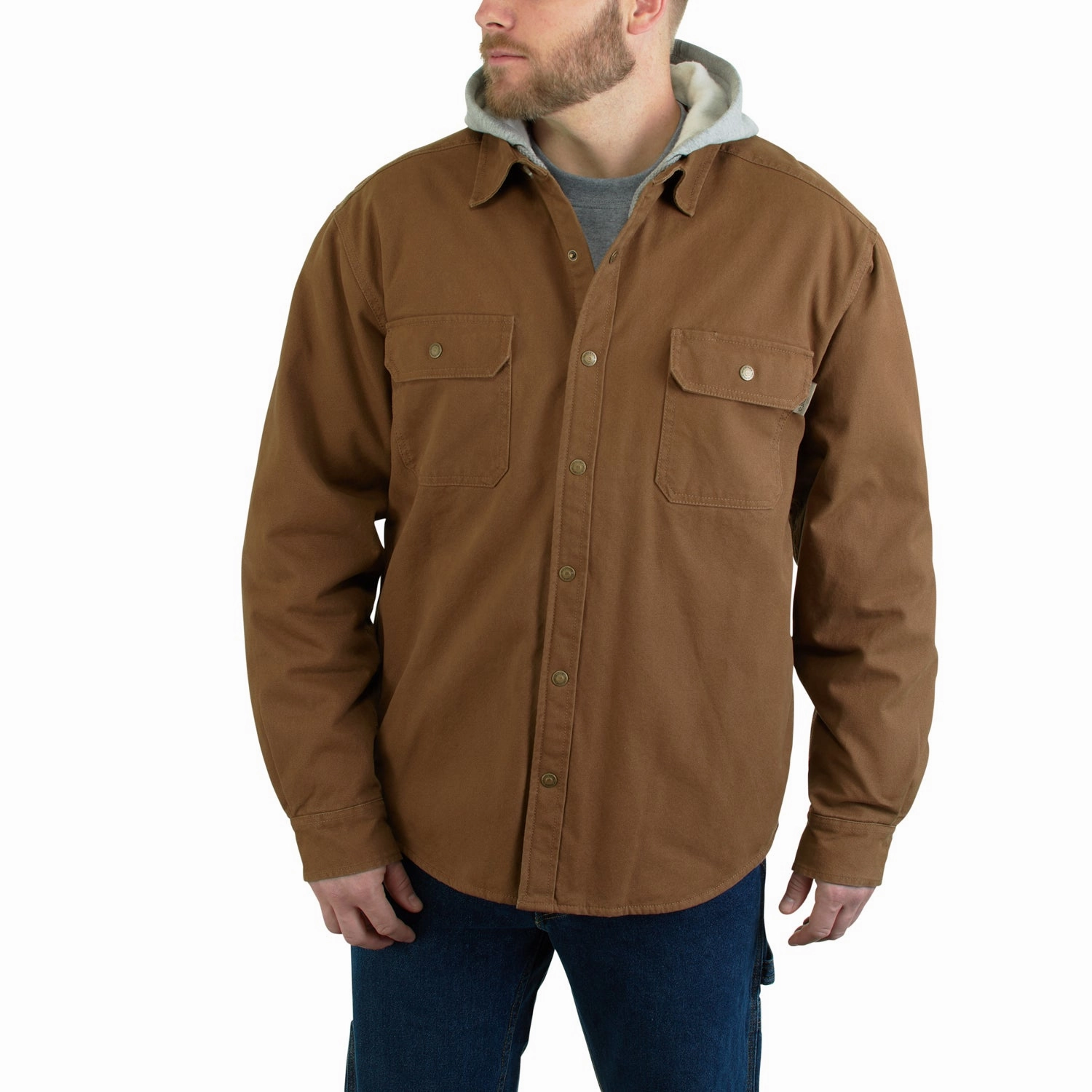 Wolverine Mens Chestnut 100% Cotton Overman Shirt Jacket Big Street Fashion Cold Day Look