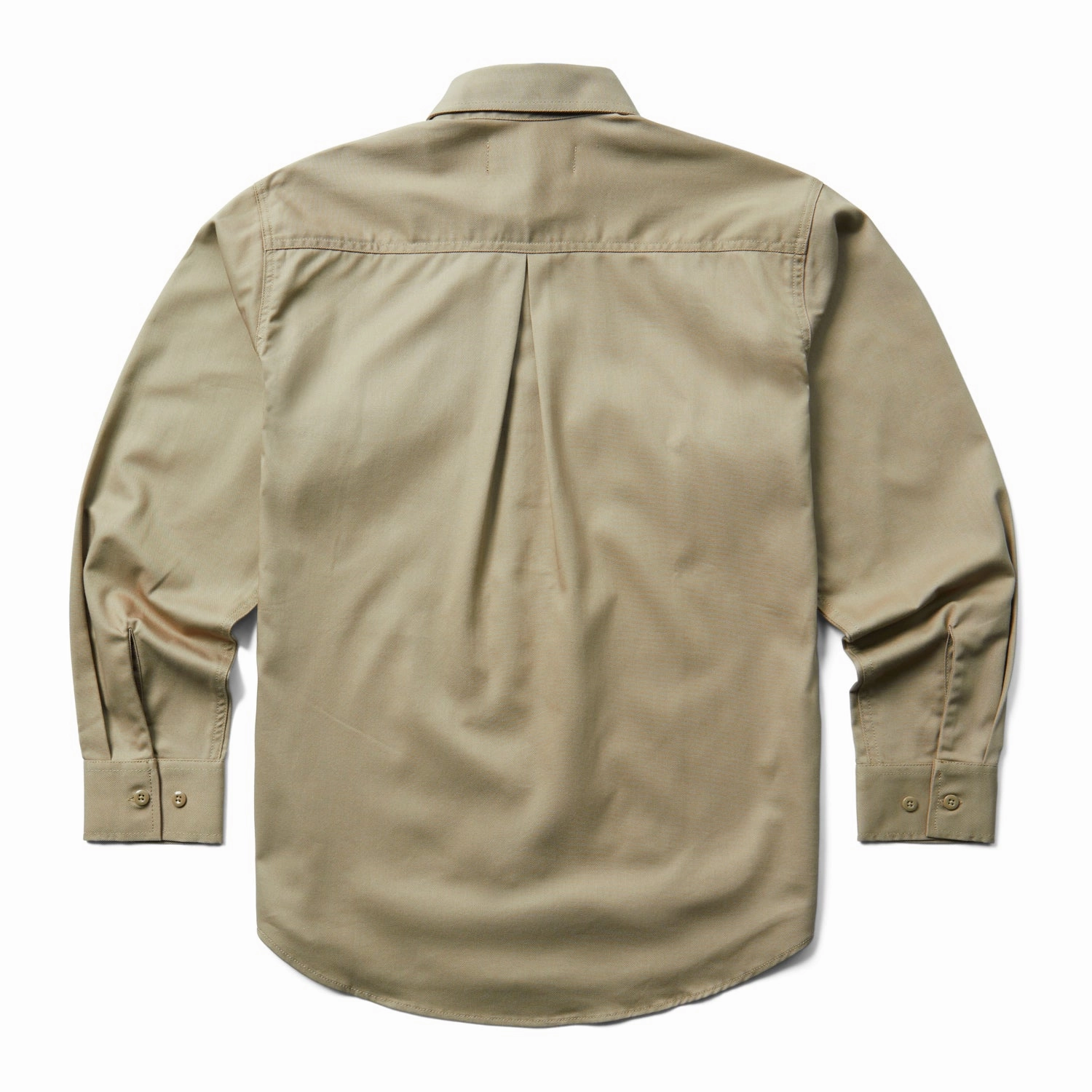 Wolverine Mens FR Twill Khaki Cotton Blend L/S Shirt High-Quality Fabric