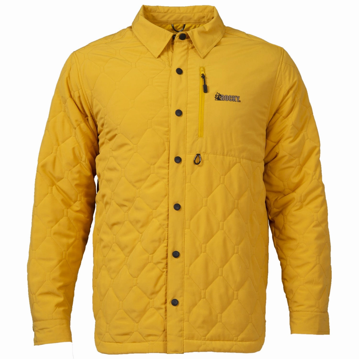 Rocky Mens Rugged Jacket Harvest Gold Polyester L/S Shirt Customizable Option Premium Quality