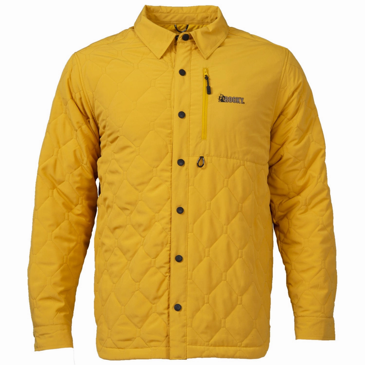 Rocky Mens Rugged Jacket Harvest Gold Polyester L/S Shirt Thermal Regulation Fabric Smooth Stitch Pattern