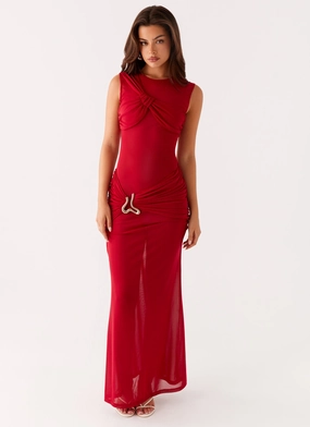 Worldwide Maxi Dress - Raspberry Smart Layers Contrast-Lining
