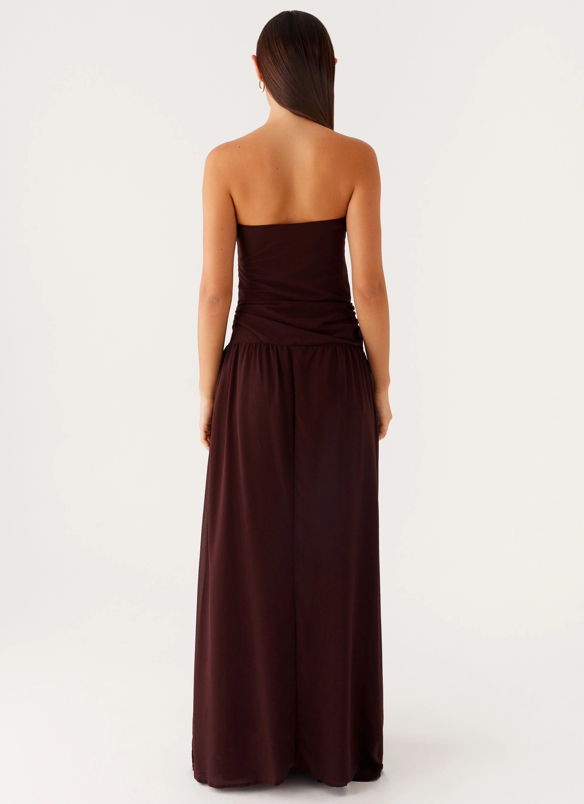 Casual Motion Beachwear Covia Strapless Maxi Dress - Dark Chocolate