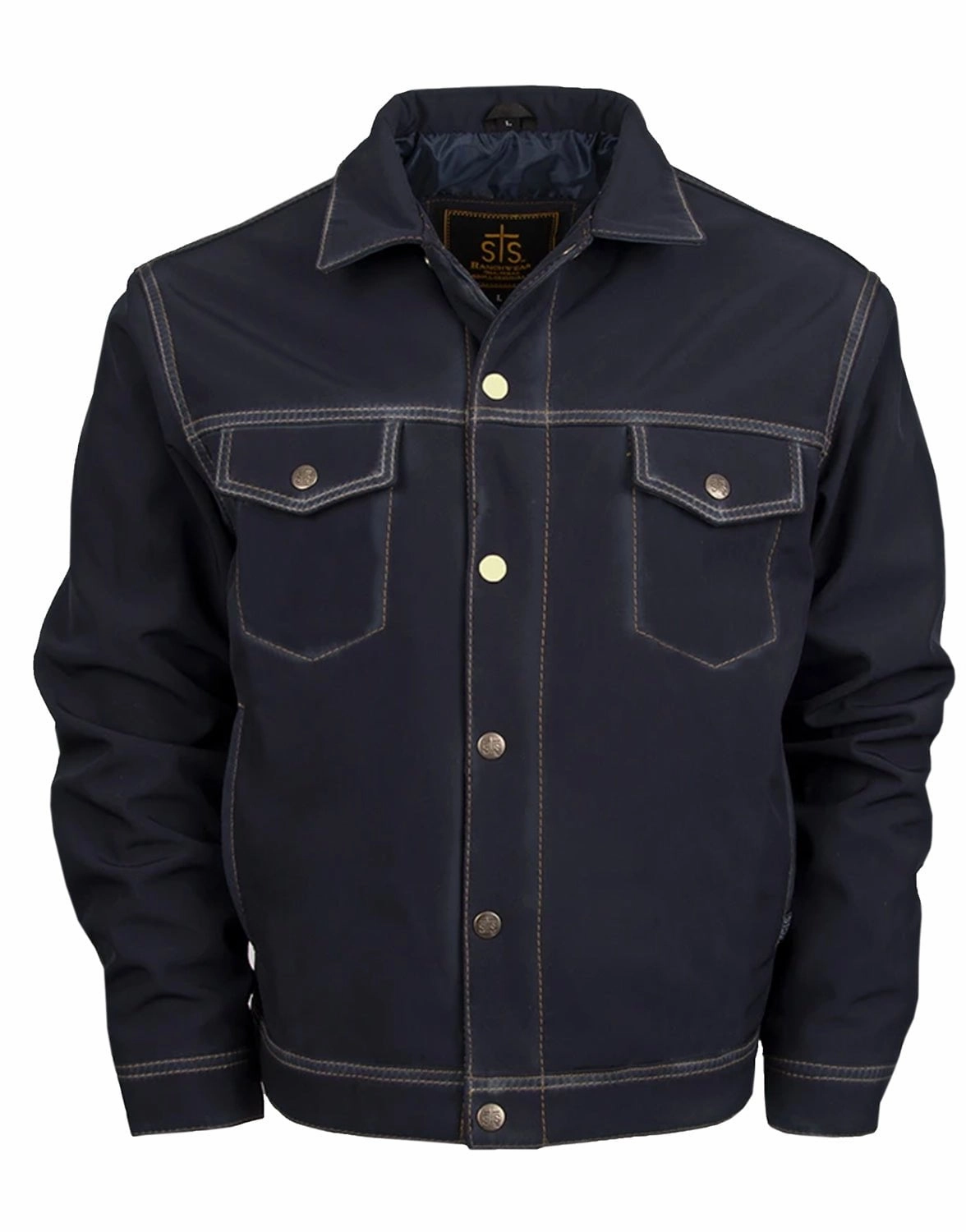 Designer Inspired Long Lasting Shape Retention STS Ranchwear Womens Brumby Enzyme Navy Polyester Softshell Jacket