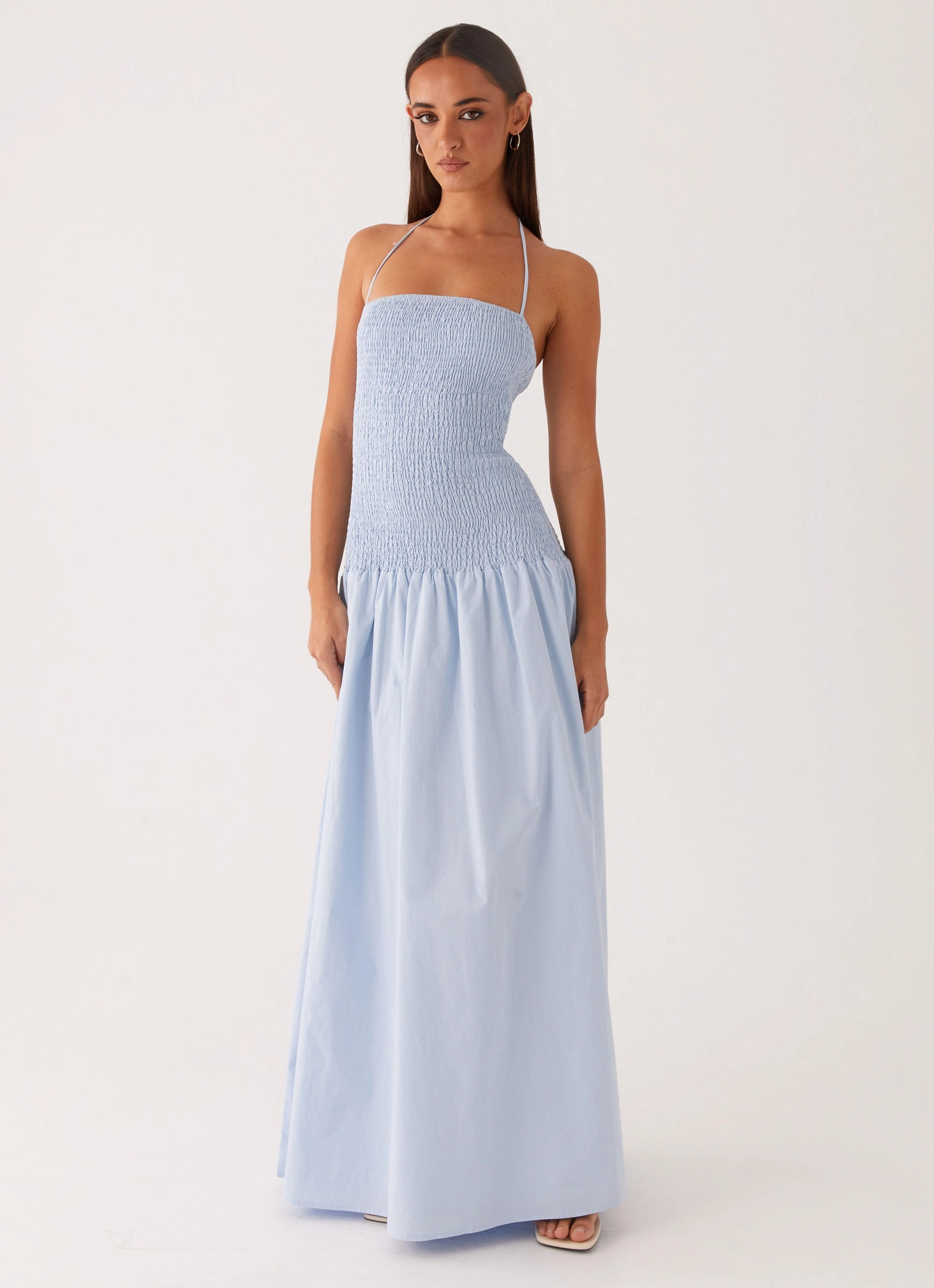 Clear Blush Zahra Maxi Dress - Blue