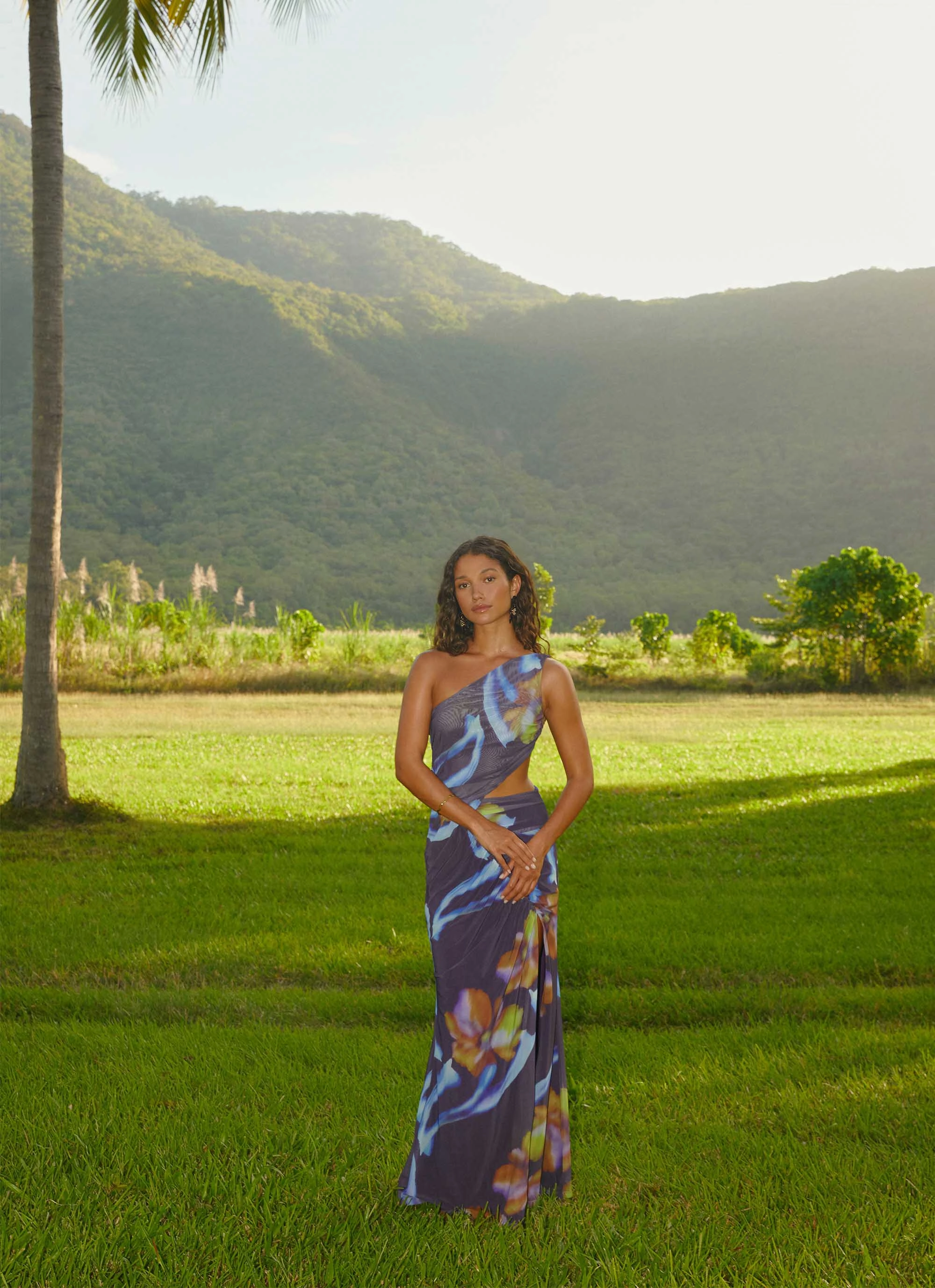 Cozy Jacket Warm and Cozy Zanzibar Maxi Dress - Dark Floral