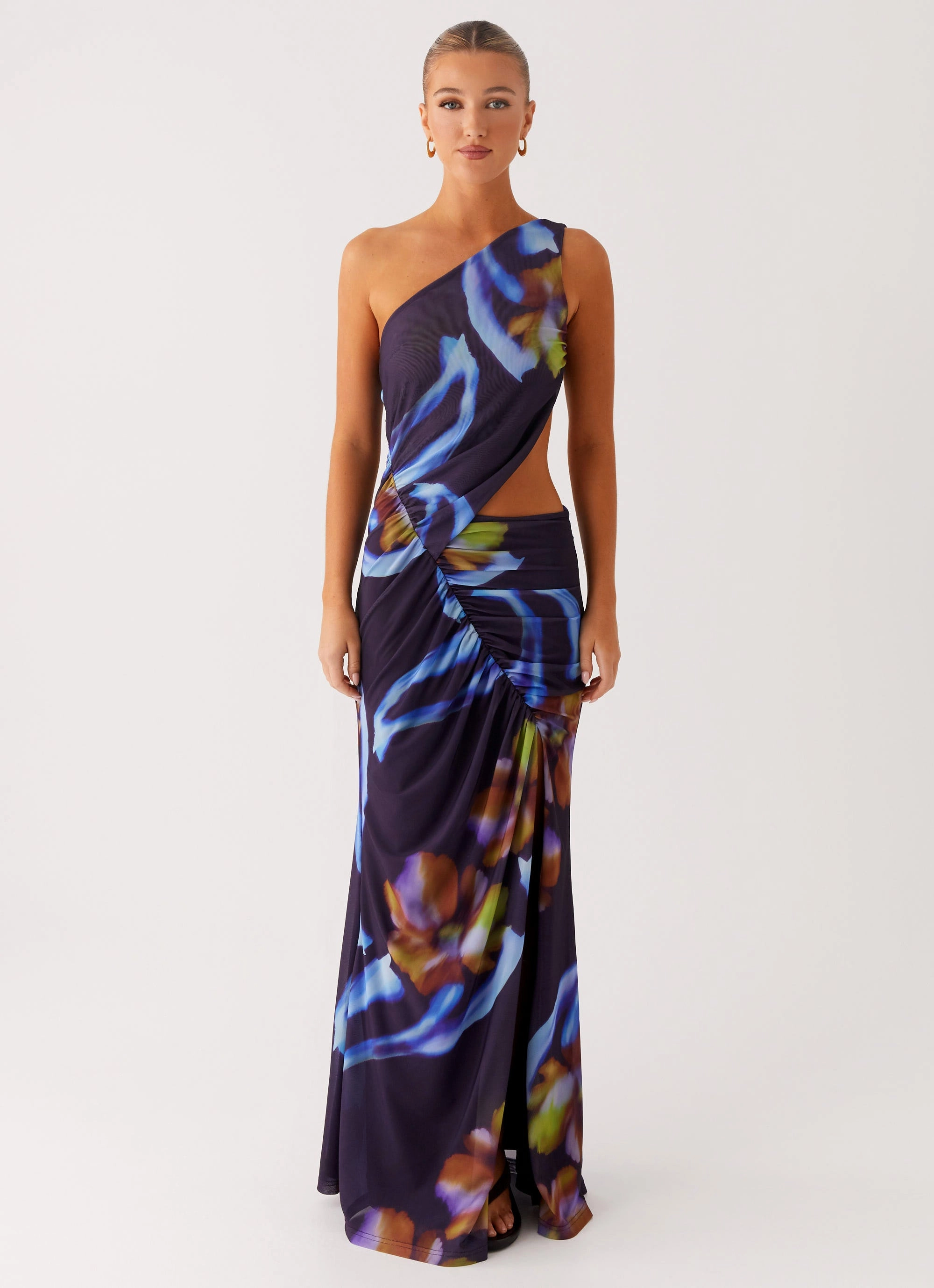 Zanzibar Maxi Dress - Dark Floral Outerwear Collection Snow Day