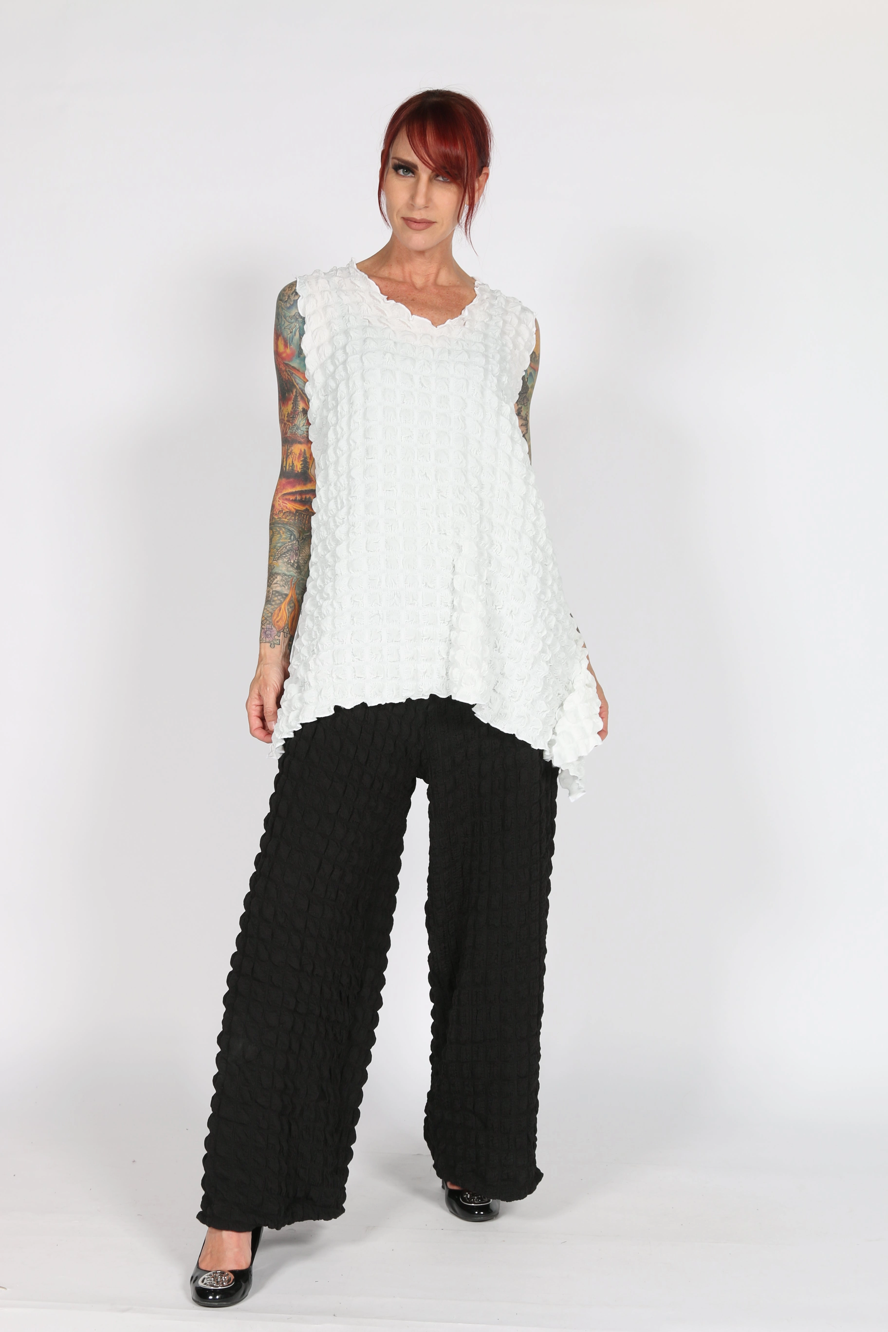 Antistatic Two Tone Texture Effect Npt133 tank top