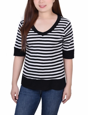 LatticeKnit MoistureWicking Technology Elbow Sleeve Top